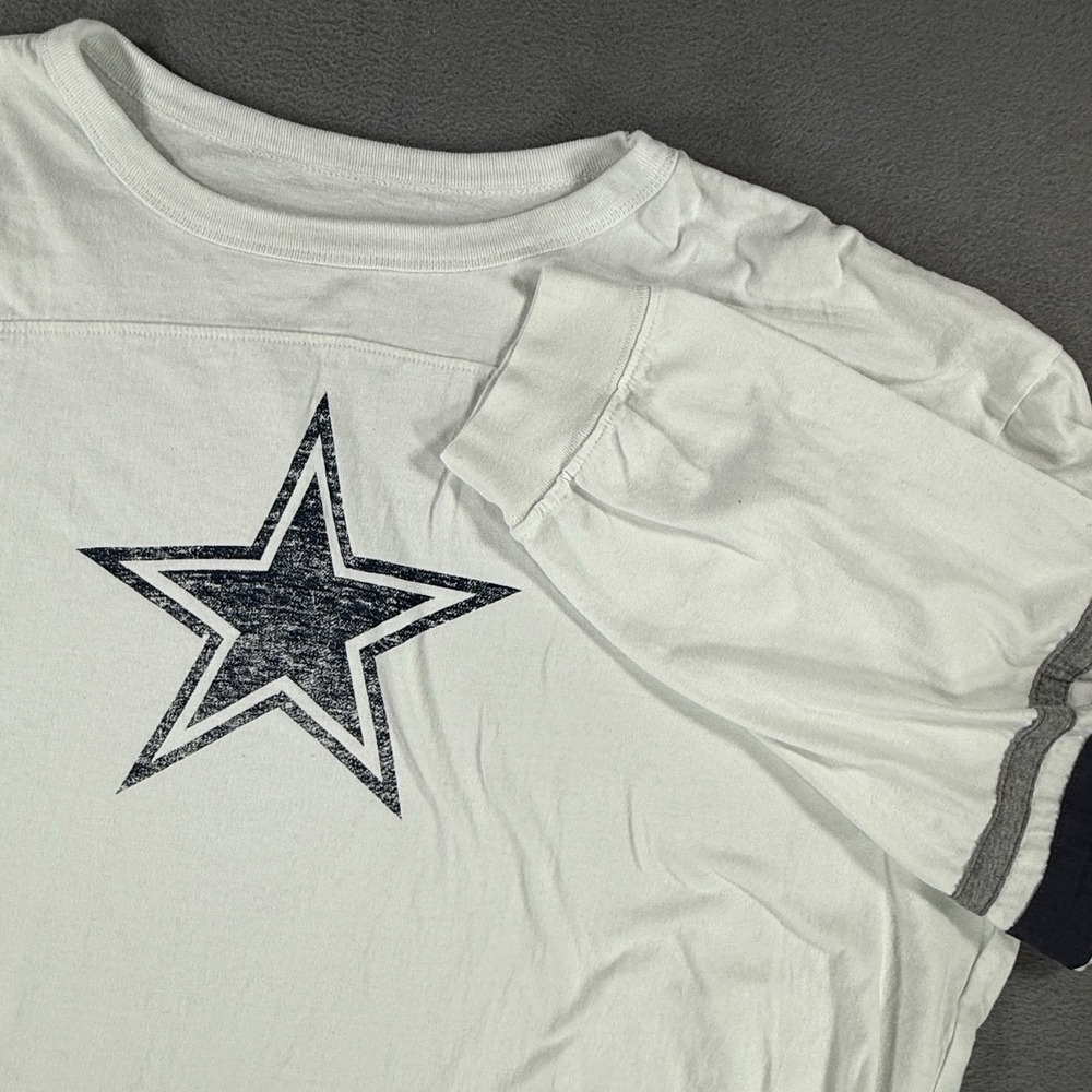 '47 Brand NFL Dallas Cowboys Men's 3XLT Long Sleeve Star Logo Shirt White